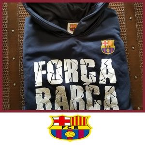 Kids Fall Soccer FC Barcelona Hoodie Sports Cheap